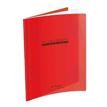 Cahier piqué polypro Classique grands carreaux séyès 96p 17x22cm 90g- CONQUERANT