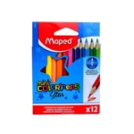 Crayons de couleur en bois triangulaire Mini Color'Peps x12 - MAPED