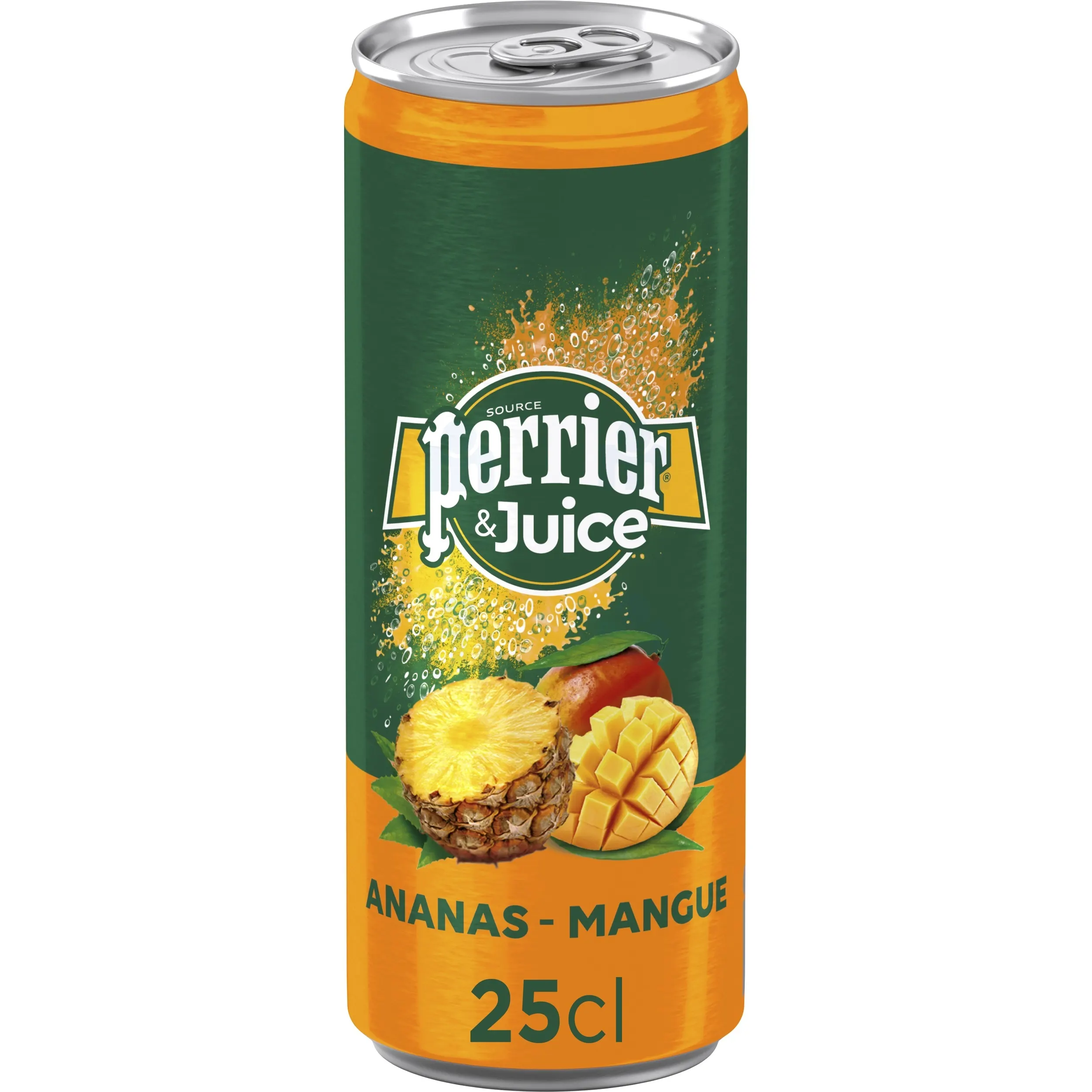 Perrier & Juice Eau gazeuse aromatisée ananas et mangue 25cl 1