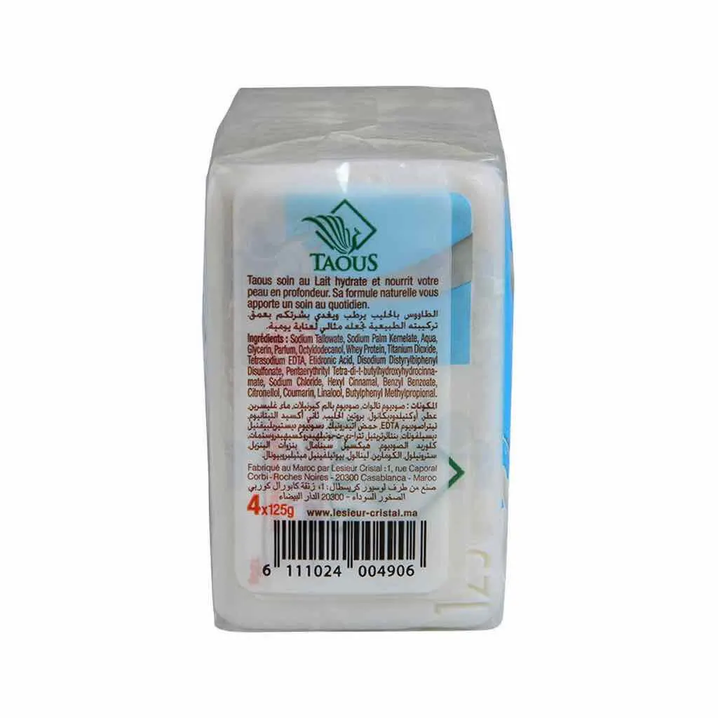 Savon soin au lait 4x125 g - TAOUS 3